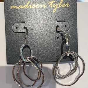 New silver tone earrings by Madison Tyler